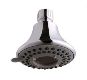 Cabezal de ducha de plástico, cromo plateado Fit de lujo, cabezal de ducha superior premium, cascada, con boquillas de agua de goma