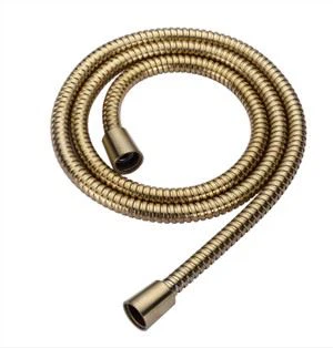 Extensión de manguera de ducha de color dorado brillante para cabezal de ducha o grifo con manija